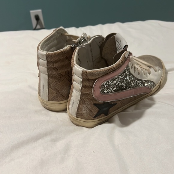 PRELOVED Authentic golden goose slide snake glitter high tops-gently used - Picture 11 of 16